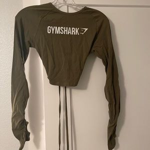 Green gym shark top